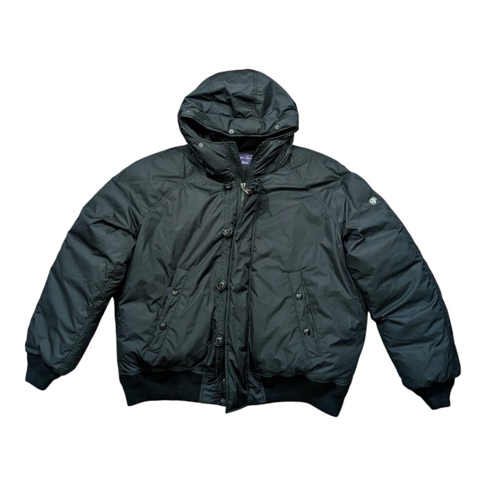 Ralph Lauren Purple Label Puffer Jacket Hooded Black RLX Parka XXL Quilted